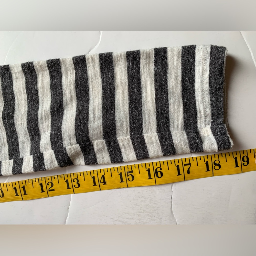 Sonoma Goods For Life Striped Everyday Tee S Gray White Long Sleeve - Picture 8 of 9